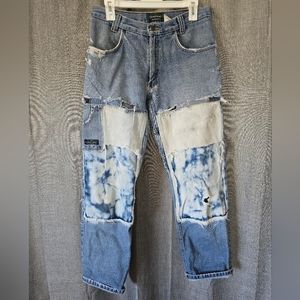 Vintage 90s Arborwear Jeans Patchwork Reworked Distressed Grunge 30X32 Womens